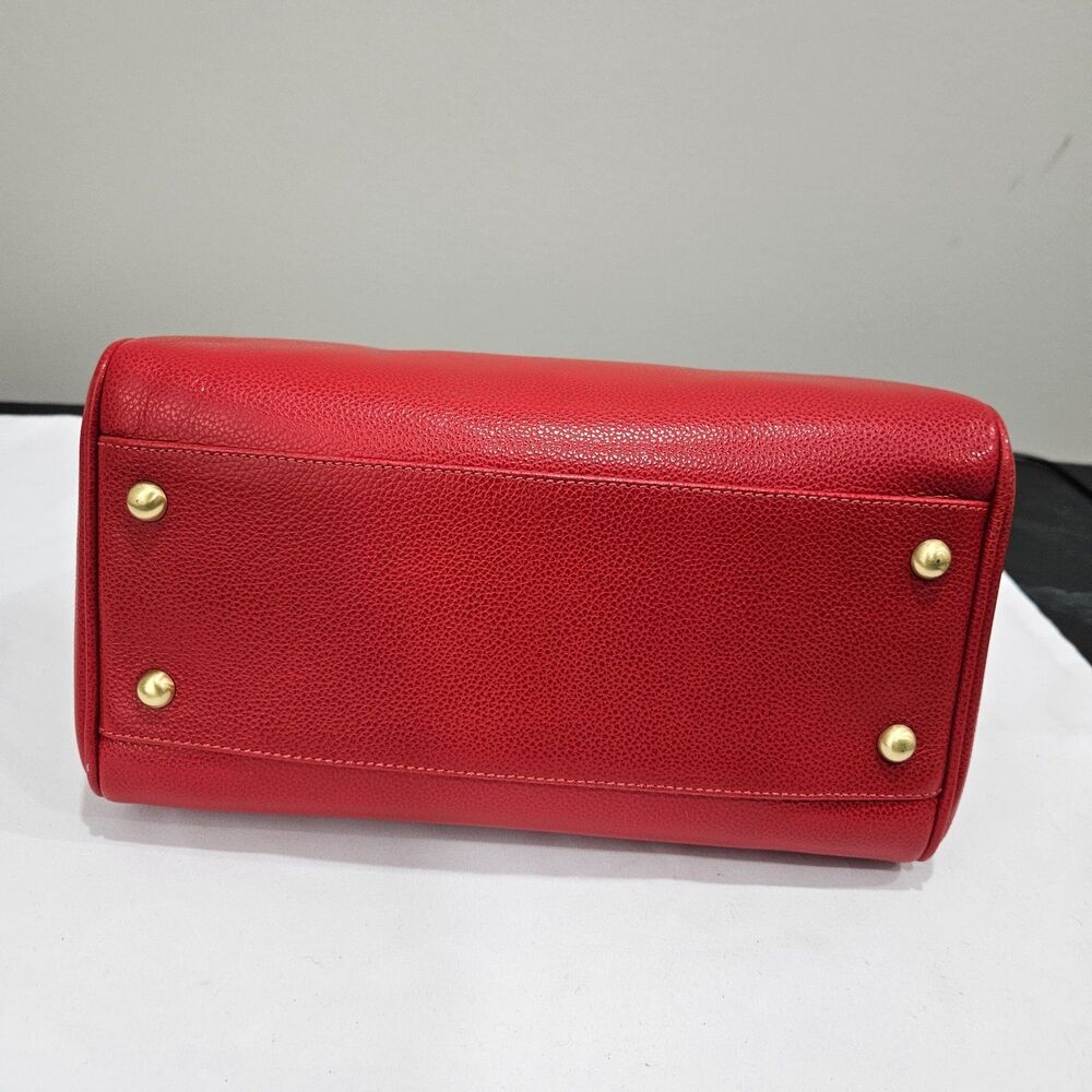 Vintage Coach Madison Sutton Satchel Crossbody Bag 4410 Scarlet Red Italy - Picture 11 of 16